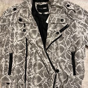 Fashion Nova snakeskin leather jacket